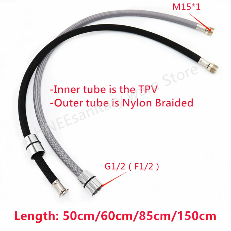 Flexible Hose Braided - 50cm/60cm/85cm/150cm f1/2 m15 * 1 mangueira