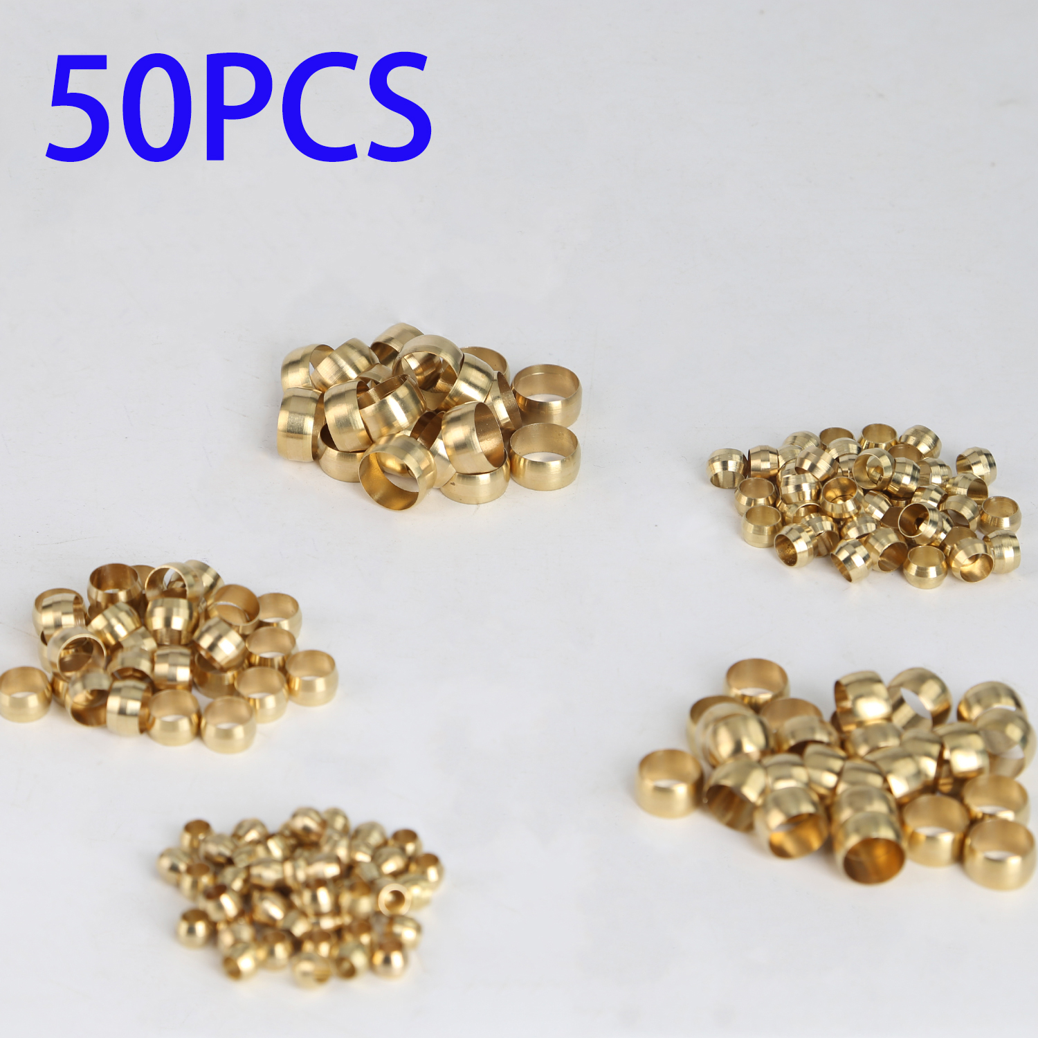Compression Fitting Brass - 50 Peças de Anel de Vedação