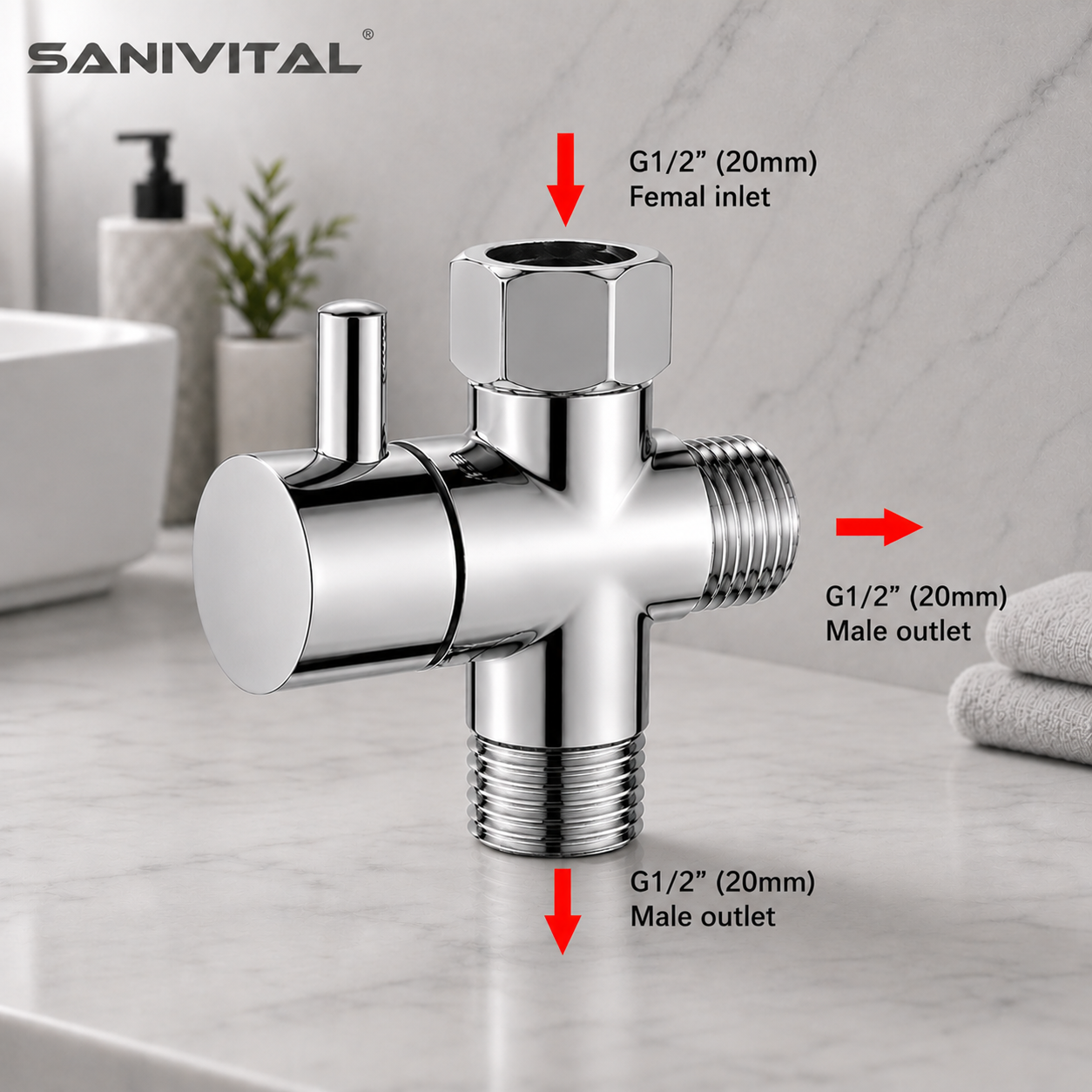 Shower Valve Cartridge - Válvula Divertora de Chuveiro SANIVITAL 3