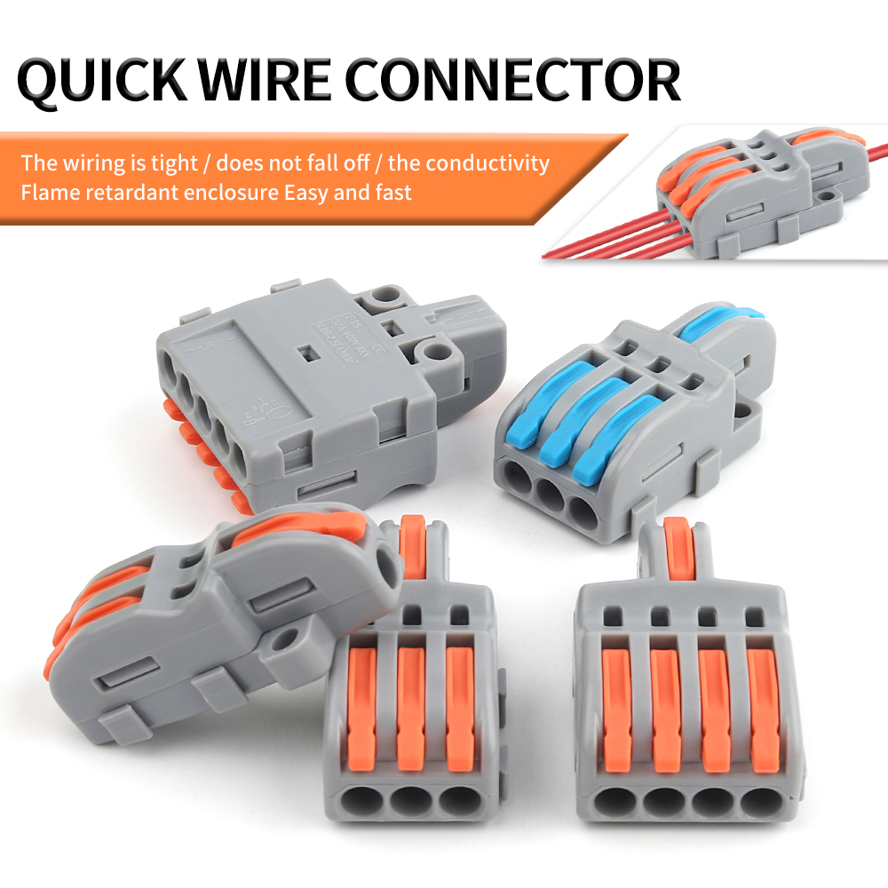 Push Fit Connector - Conector de cabo elétrico, 10/100 peças,