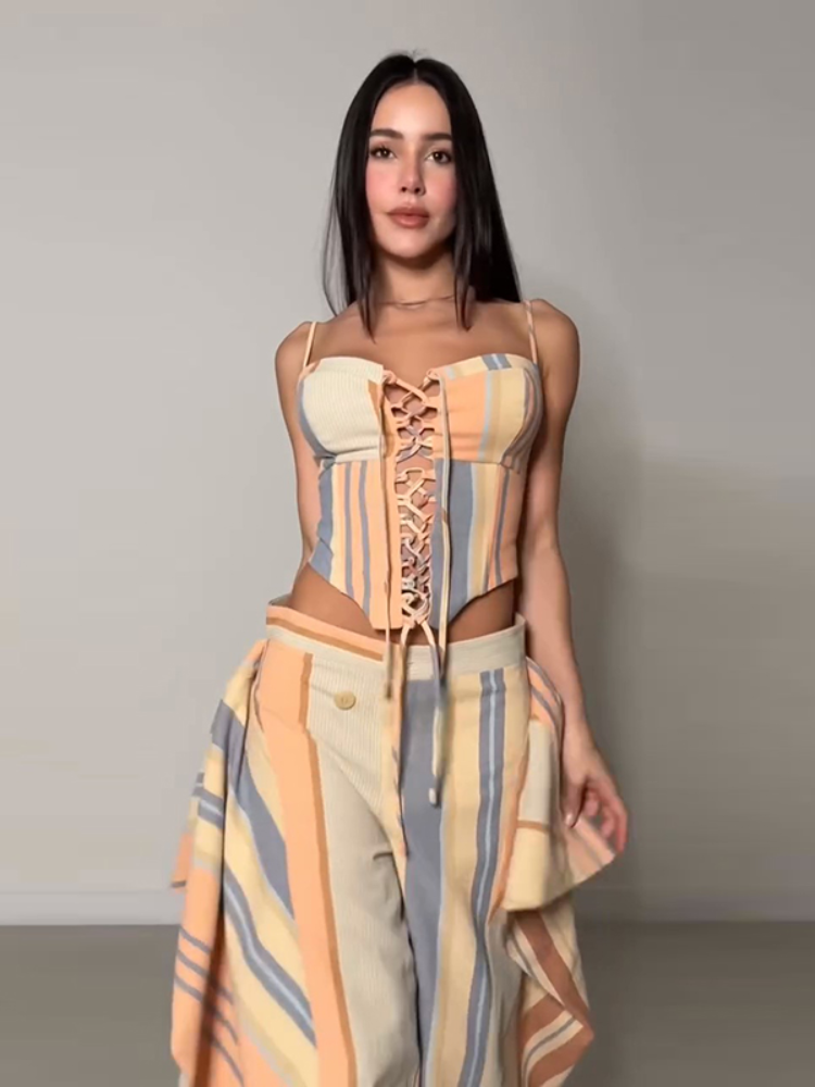 Pipe Bending Spring - Conjunto Feminino Chique Estampado com Calça,
