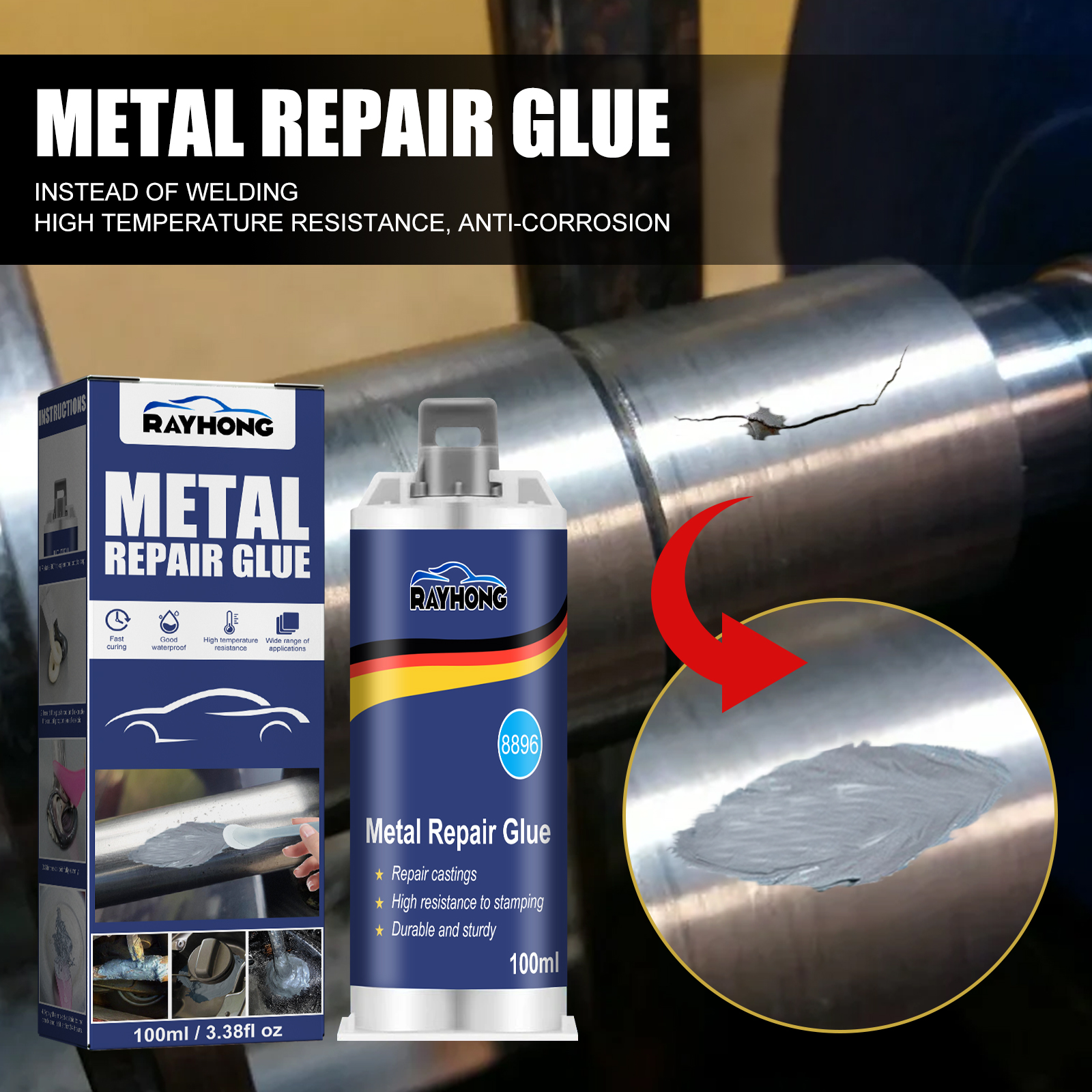 Solvent Weld Cement - Cola de fundição ab de metal