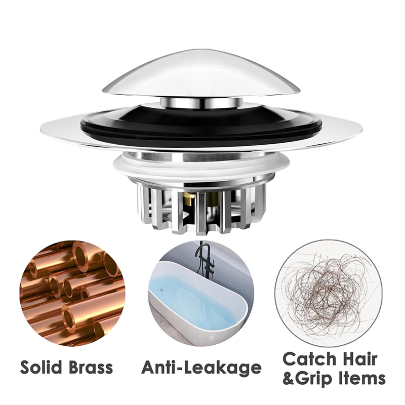 Drain Pipe Clip - Rolha de drenagem de banheira abse,