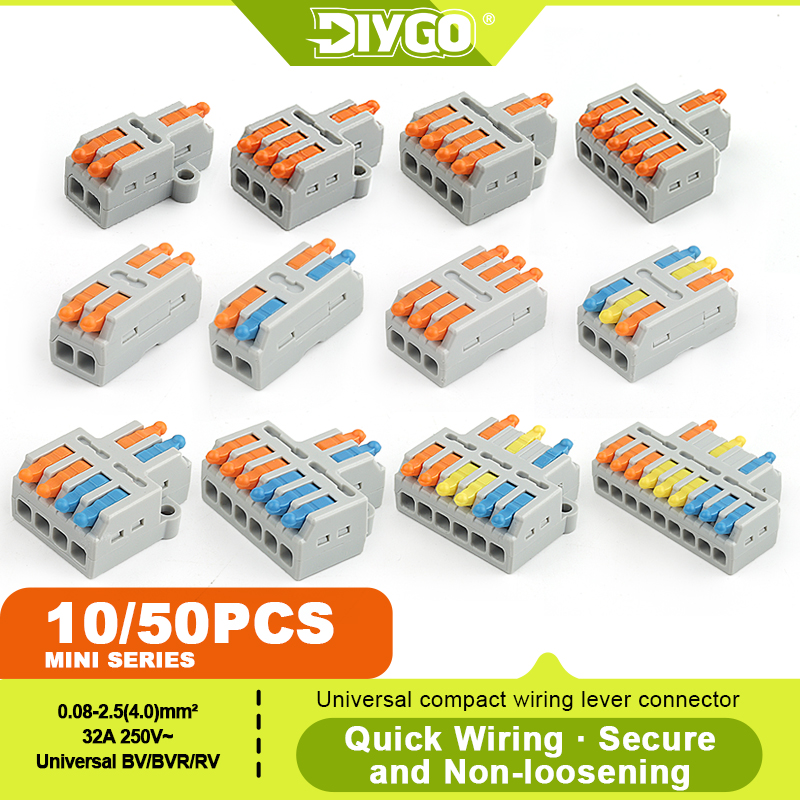 Push Fit Connector - Conector de Fio Compacto Universal DIY