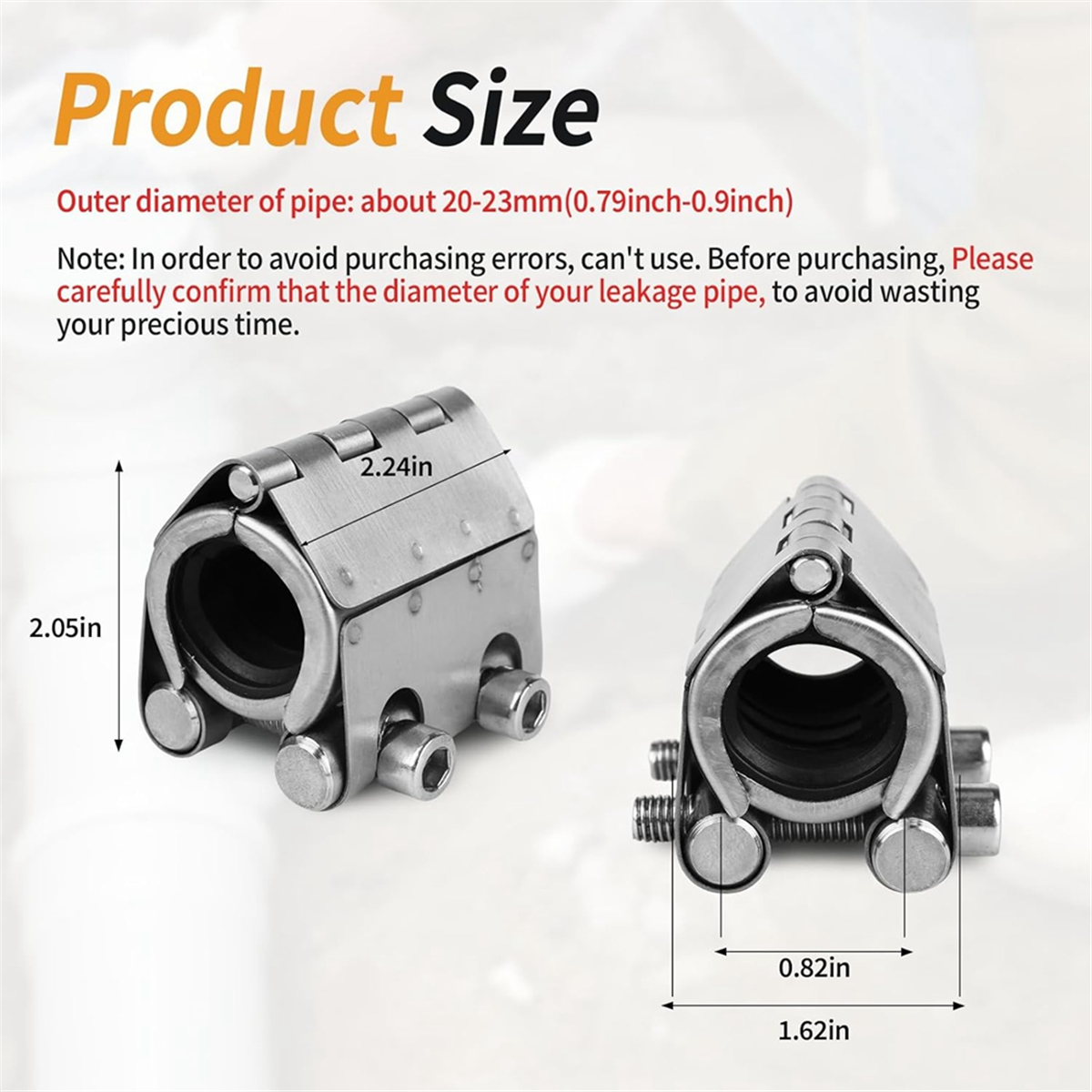 Plastic Pipe Clip - Kit de braçadeira para reparo de