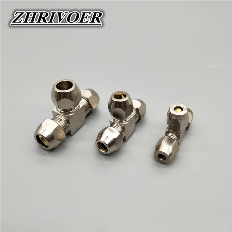Compression Fitting Brass - Encaixes pneumáticos bronze tipo t, conector