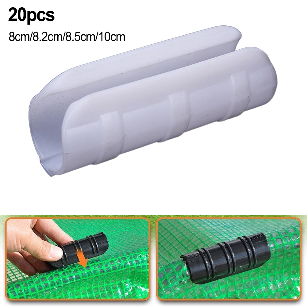 Plastic Pipe Clip - 20pc quadro de estufa filme fivela