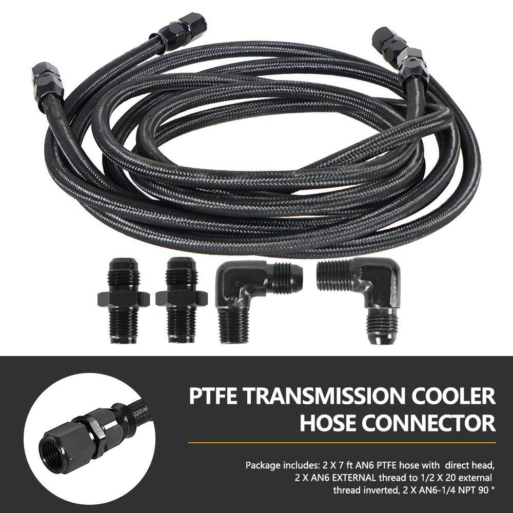 2 X 7Ft AN6 Linhas de Transmis - Flexible Hose Braided avaliação e preço