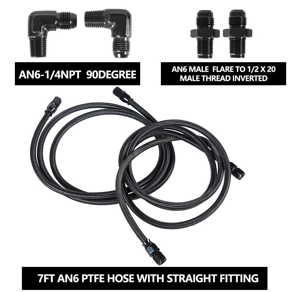 2 X 7Ft AN6 Linhas de Transmis - Flexible Hose Braided avaliação e preço