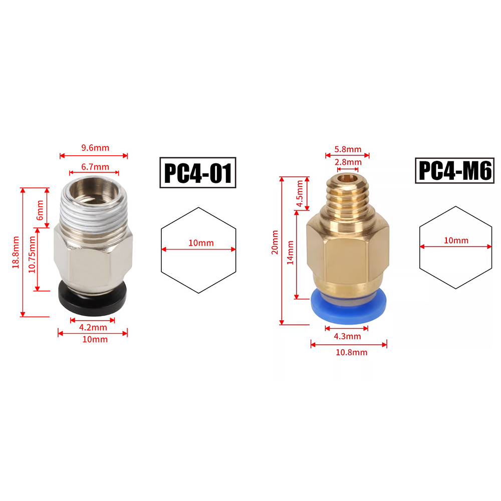 10 peças/lote Conectores Pneum - Ptfe Tape Thread avaliação e preço