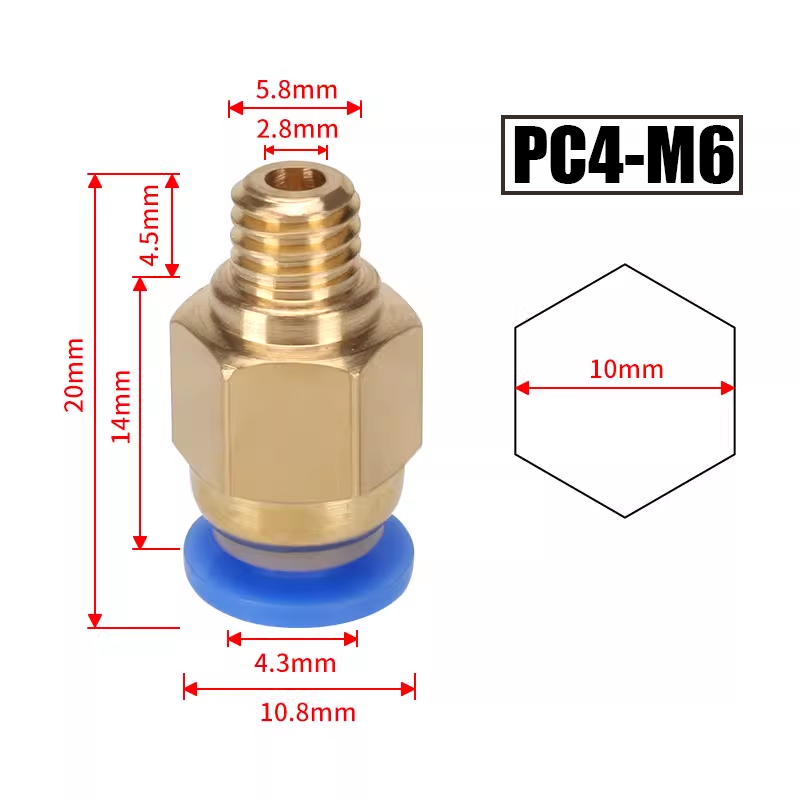 10 peças/lote Conectores Pneum - Ptfe Tape Thread avaliação e preço
