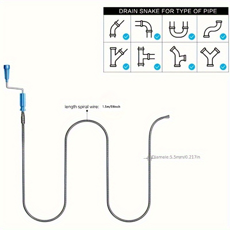 Desentupidor de Drenos Telescó - Drain Snake Flexible avaliação e preço