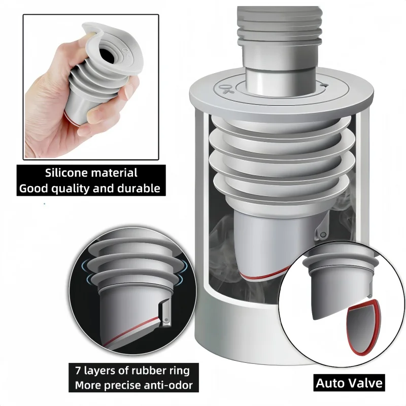 Rolha de pia de silicone, anel - Drain Pipe Clip avaliação e preço