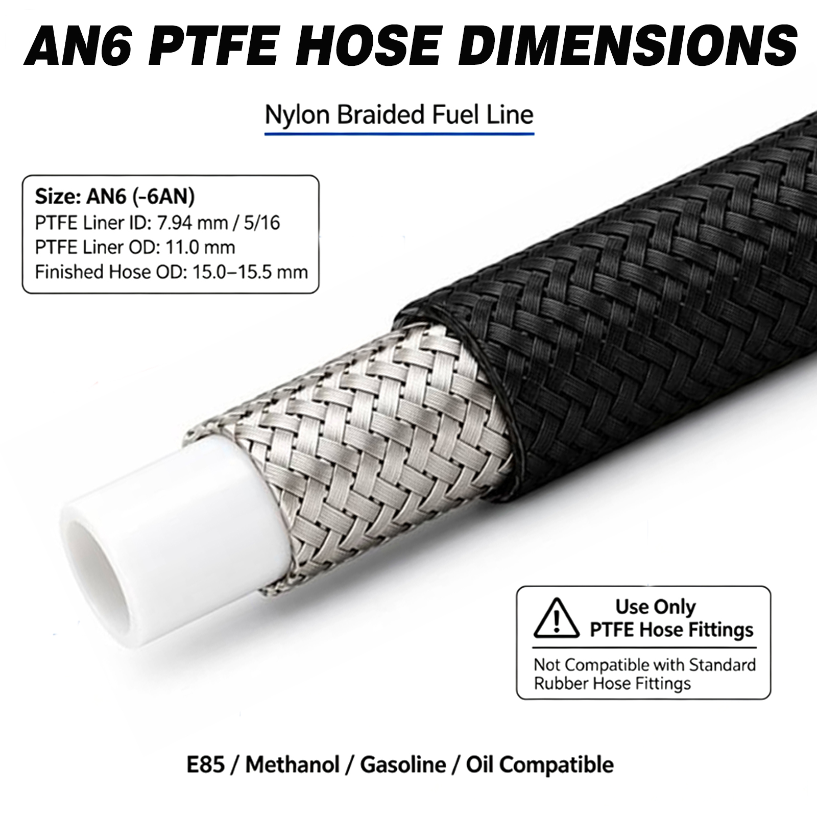 Mangueira Universal AN3 AN4 AN - Ptfe Tape Thread avaliação e preço