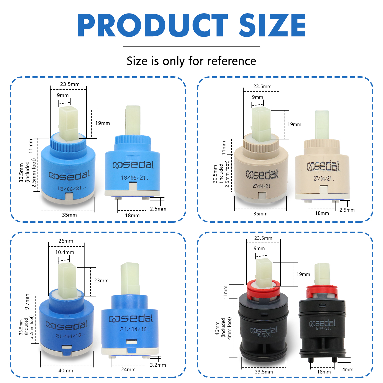 1 unidade Cartucho Cerâmico de - Basin Mixer Cartridge avaliação e preço